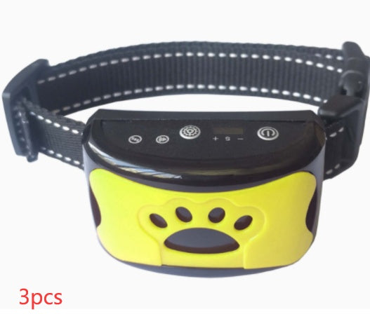 Collier de dressage pour chien, étanche, électrique, télécommande, rechargeable, anti-aboiement, avec son de vibration et de choc